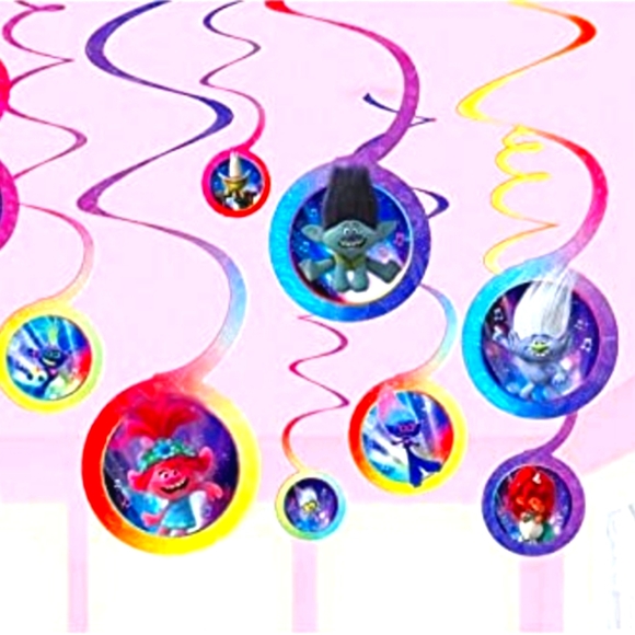 NEW 46 Piece Dreamworks Trolls Party Invitations, Decor & Favors Bundle - SET B - Picture 16 of 17